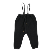 Analogie By Lil Legs DENIM SUSPENDER PANTS - Black Denim