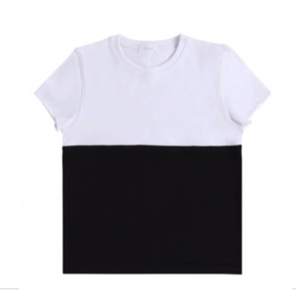Heven Child Black/White Girls Short Sleeve T-Shirt ( H02 )