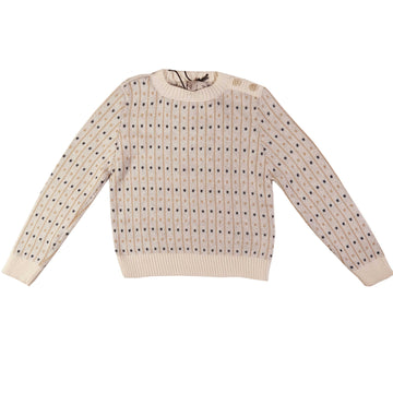 KNIT Blue Small Printed Sweater