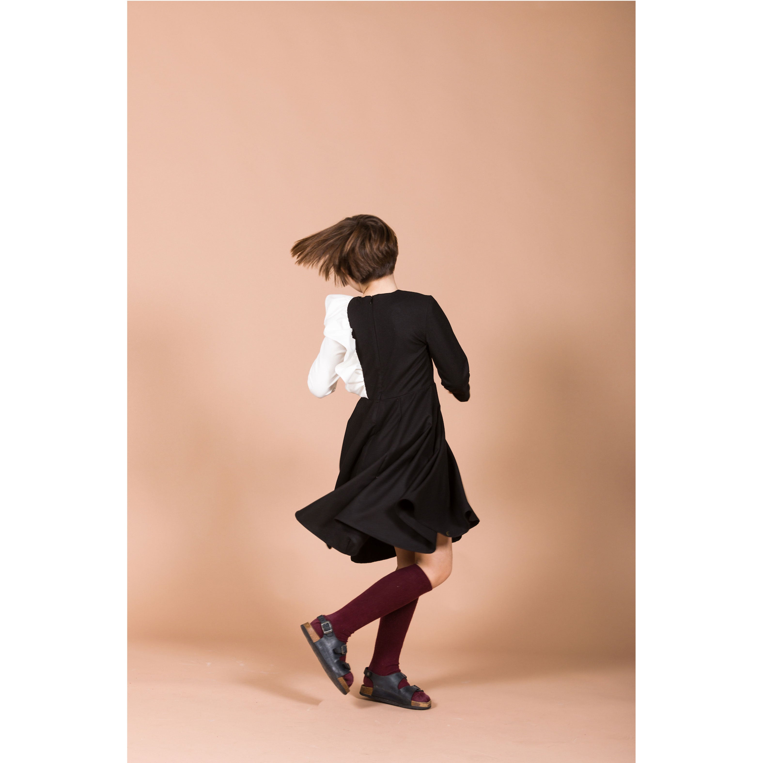 Motoreta Black & White Alice Dress | Buttons Bebe Motoreta Black & White Alice Dress | Buttons Bebe