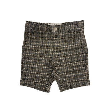 Panther Black Textured Shorts