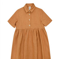 HEBE Brown Linen Dress