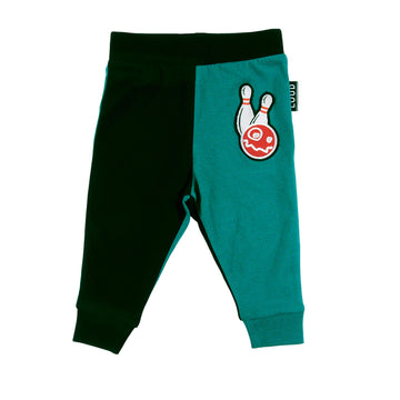 LOUD Apparel Black/ Green 2 Tone Baby Leggings