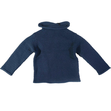 KNIT blue baby turtleneck