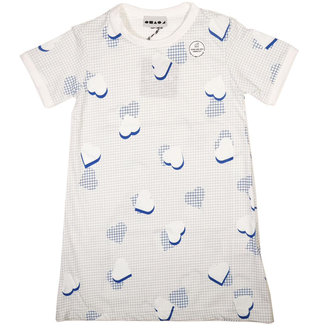 White Racquet Heart T-Shirt Dress