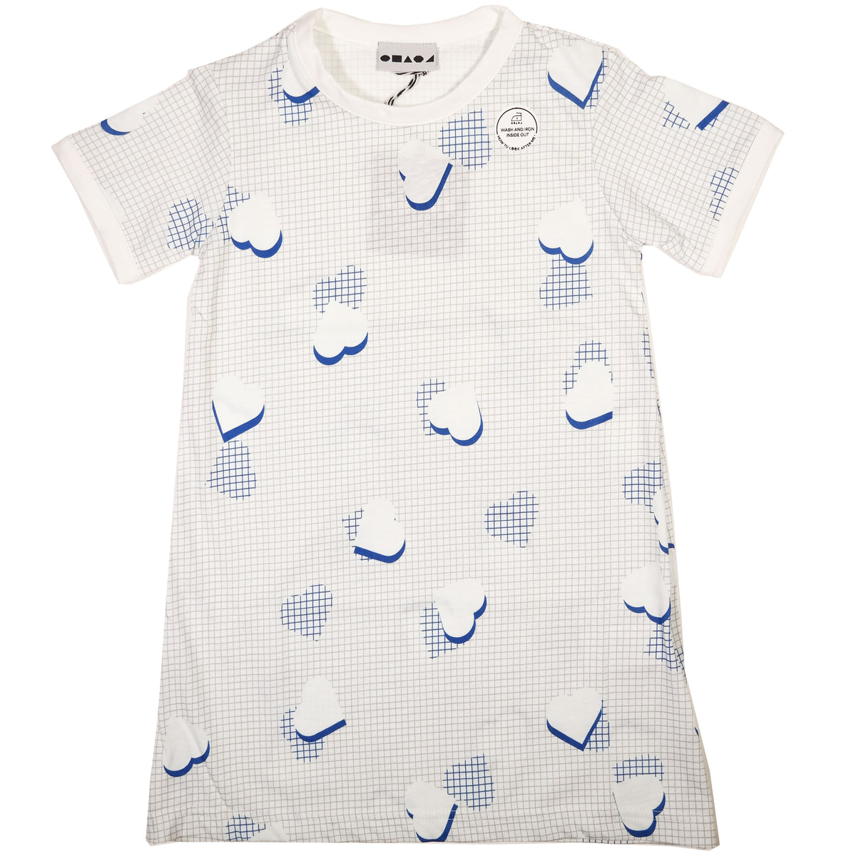 White Racquet Heart T-Shirt Dress