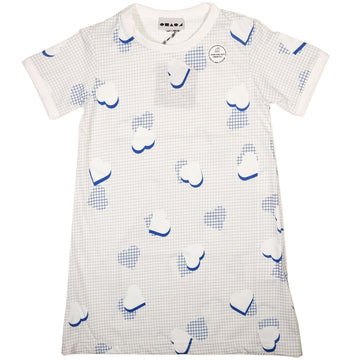 White Racquet Heart T-Shirt Dress
