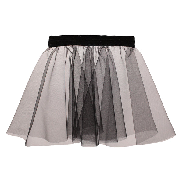 Gaya Lab Black Stripe Plush / Tulle Adele Dress