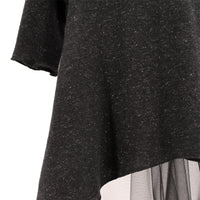Gaya Lab Anthracite-Silver Knit / Tulle Adele Dress