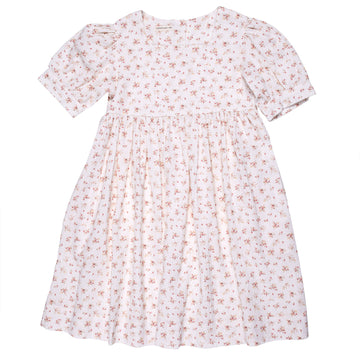 Minimom Red Flower Patter Olive Dress