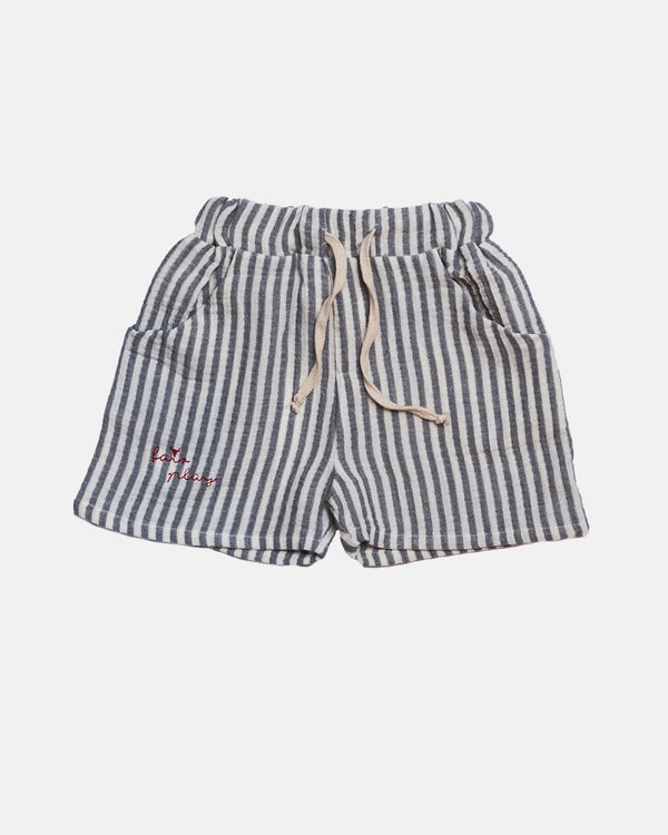Booso Grey Striped Shorts