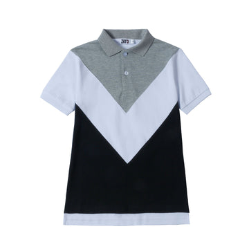 Zero By Bon Bon Grey Chevron Polo