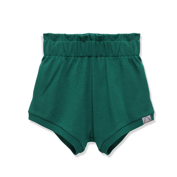 Nasha Deep Green Ruffle Shorts