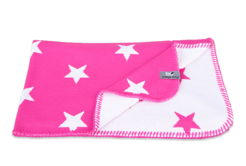 Fuchsia/ White Star Baby Bedding Set