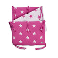 Fuchsia/ White Star Baby Bedding Set