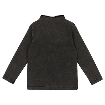 BOPOP Black Omaha Plain Mock Neck