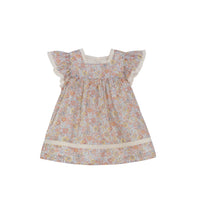 Cera Una Volta Printed cotton Multicolor Flower Baby Alissya Dress
