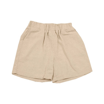 Belati Beige Solid Shorty Shorts