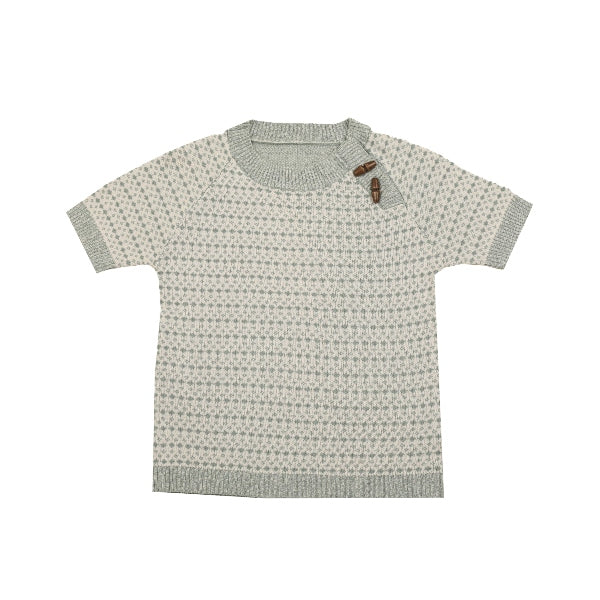 Belati Jade Jacquard Pattern Raglan Knit Shirt