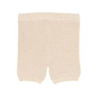 Belati IVORY PINEAPPLE TEXTURED KNITS SHORTS