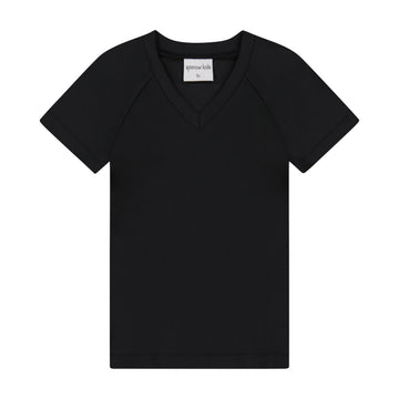 SPARROW KIDS BLACK V NECK TEE
