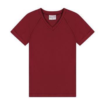 SPARROW KIDS WINE V NECK TEE