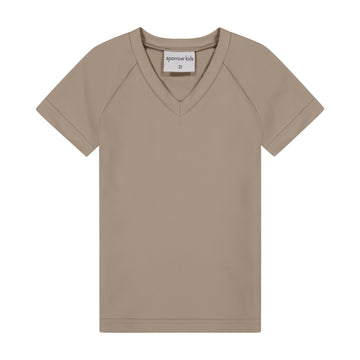 SPARROW KIDS SAND V NECK TEE