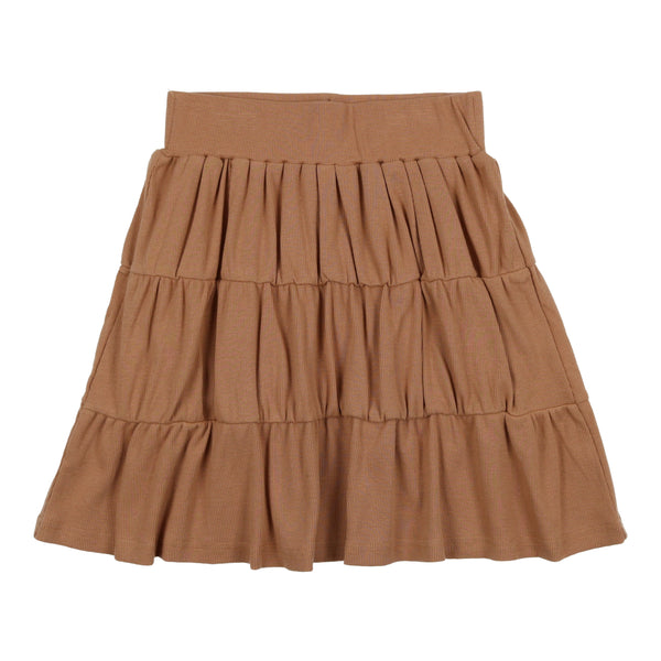 Bopop Tan Tiered Skirt