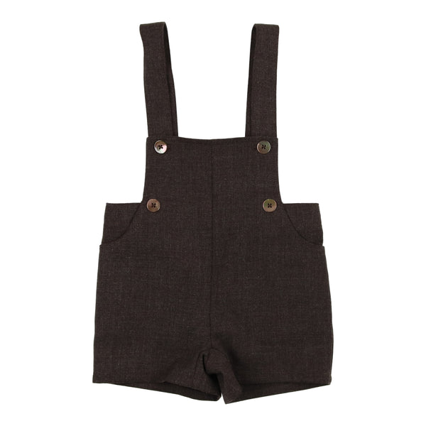Coco Blanc Heather Brown Wool Overalls