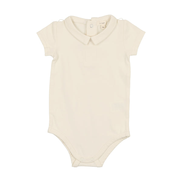 Lil Legs Collar Onesie Cream Collar