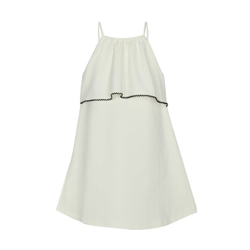 LITTLE PARNI IVORY Tank Dress w/ Ruffle  K220