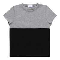Heven Child Htr Grey/Black Girls Short Sleeve T-Shirt ( H02 )