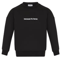 Heven Child Black Solid Sweatshirt