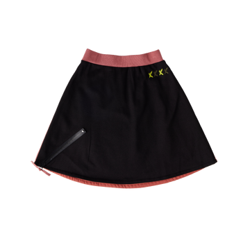 Hey Kid Pink and Black Horizontal Striped Skirt ( HK206 )