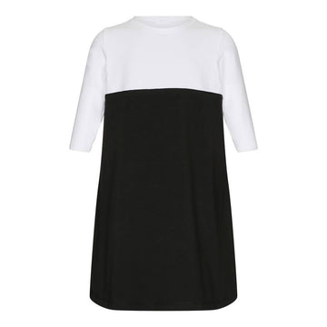 Heven Child Black/White 3/4 Sleeve Dress ( H01 )