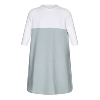 Heven Child White/Lt Blue 3/4 Sleeve Dress ( H01 )