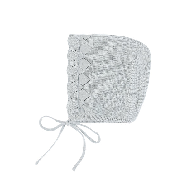 Pippin Diamond Knit Bonnet Soft Sky