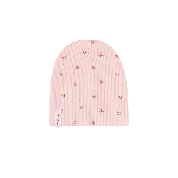 Elys & Co Tulip Pink Ribbed Cotton Beanie