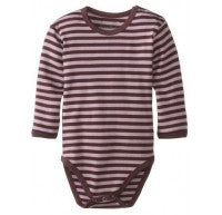 L'ovedbaby Lavender/ Eggplant Stripe Bodysuit