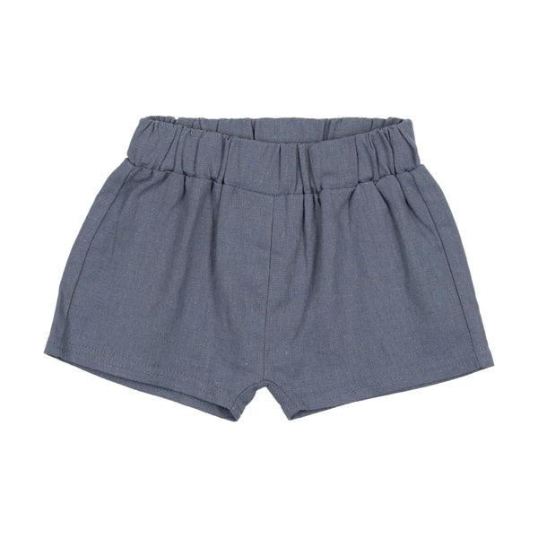 Analogie By Lil Legs Linen Pull On Shorts Blue
