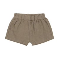 Analogie By Lil Legs Linen Pull On Shorts Dark Green