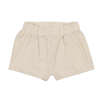 Analogie By Lil Legs Linen Pull On Shorts Oat Stripe