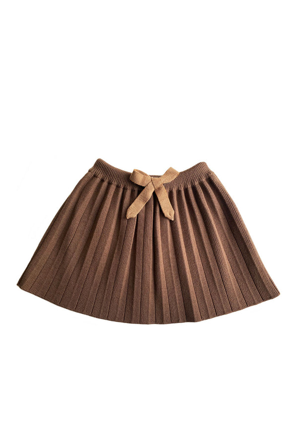 Mabli Cedar Beti Wool Knitted Knee Length Skirt