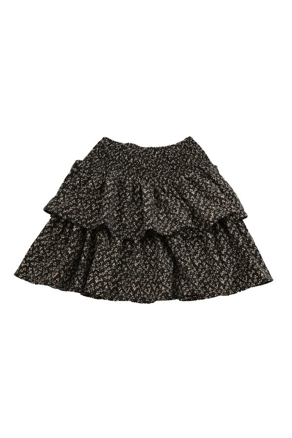 Noma Multi Floral Smocked Waist Cord Layered Skirt