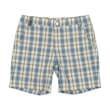 Panther Indigo Plaid shorts