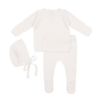 Lilette By Lil Legs Pointelle Bris Set White