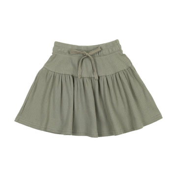 Lil Legs Rib Drawstring Skirt Green