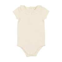 Lil Legs Collar Onesie Cream Ruffle