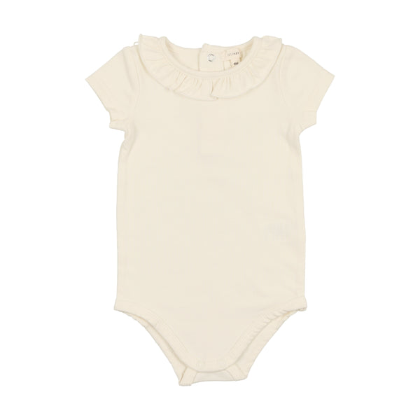 Lil Legs Collar Onesie Cream Ruffle