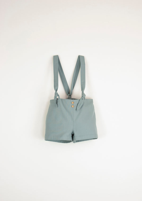 Popelin Aqua marine dungarees with removable straps 15.2